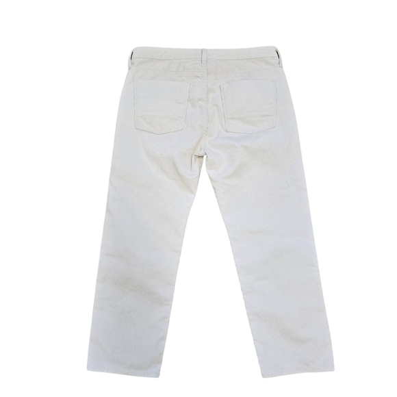 VINCE Women's Slouch Cropped Corduroy Pants Winter White Size 12 Minimialist - Picture 3 of 10